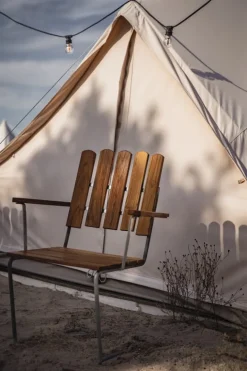 Grythyttan Stålmöbler Armchair A2, galvanized steel - teak