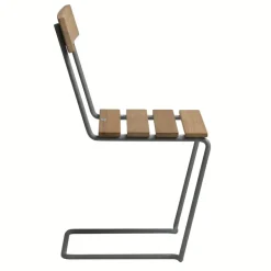 Grythyttan Stålmöbler Chair 1, galvanized steel - teak