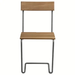 Grythyttan Stålmöbler Chair 1, galvanized steel - teak