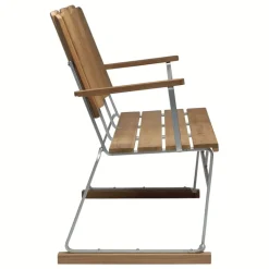 Grythyttan Stålmöbler Sofa 6, galvanized steel - teak