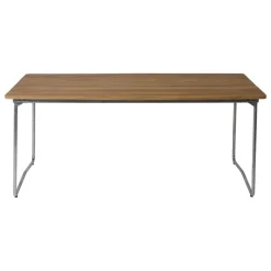 Grythyttan Stålmöbler Table B31, 170 x 92 cm, galvanized steel - teak
