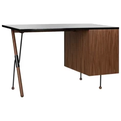 GUBI 62 Desk, walnut - black