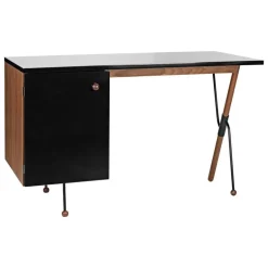 GUBI 62 Desk, walnut - black