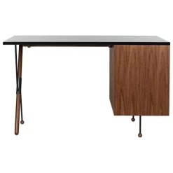 GUBI 62 Desk, walnut - black