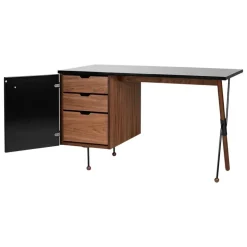 GUBI 62 Desk, walnut - black