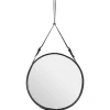 GUBI Adnet mirror, L, black leather
