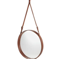 GUBI Adnet mirror, L, tan leather