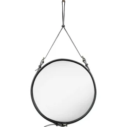GUBI Adnet mirror, M, black, leather