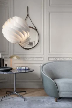 GUBI Adnet mirror, M, black, leather