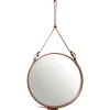 GUBI Adnet mirror, M, tan leather
