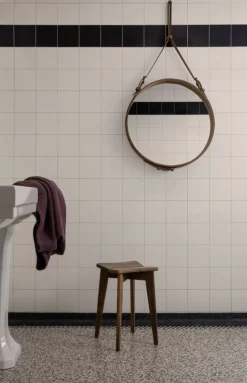 GUBI Adnet mirror, M, tan leather