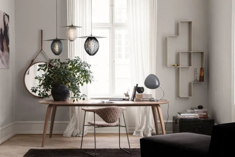 GUBI Adnet mirror, M, tan leather