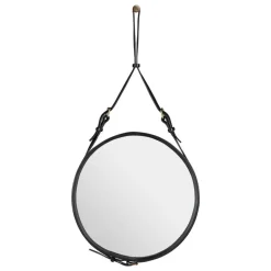 GUBI Adnet mirror, S, black leather