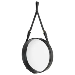 GUBI Adnet mirror, S, black leather