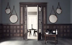 GUBI Adnet mirror, S, tan leather