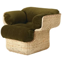 GUBI Basket lounge chair, rattan - Mumble 40