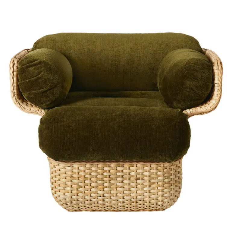 GUBI Basket lounge chair, rattan - Mumble 40