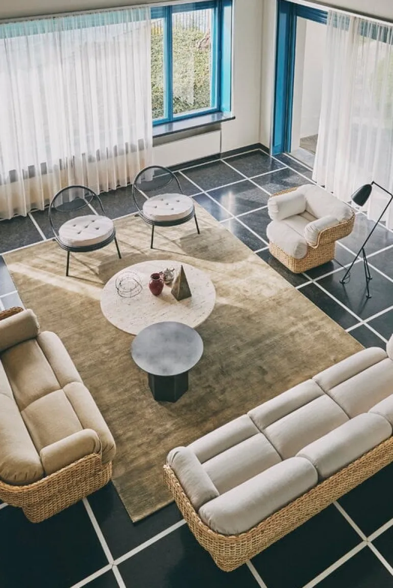 GUBI Basket lounge chair, rattan - Lorkey 40