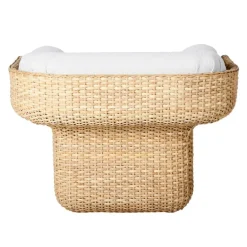 GUBI Basket lounge chair, rattan - Lorkey 40