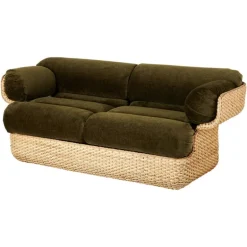 GUBI Basket 2-seater sofa, rattan - Mumble 40