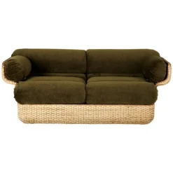 GUBI Basket 2-seater sofa, rattan - Mumble 40