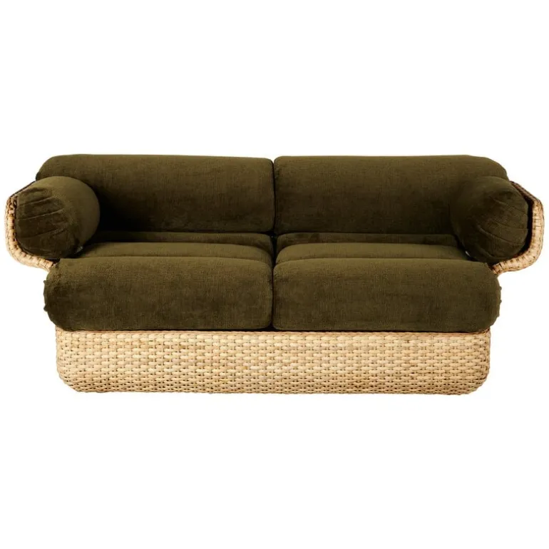 GUBI Basket 2-seater sofa, rattan - Mumble 40