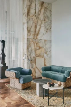 GUBI Basket 2-seater sofa, rattan - Sunday 002