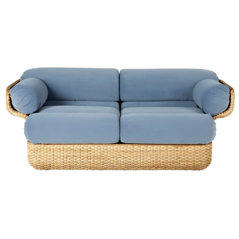 GUBI Basket 2-seater sofa, rattan - Sunday 002
