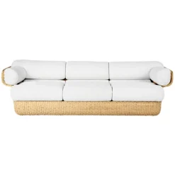 GUBI Basket 3-seater sofa, rattan - Lorkey 40