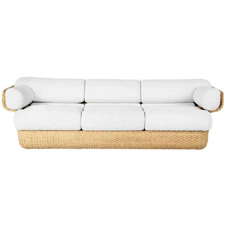 GUBI Basket 3-seater sofa, rattan - Lorkey 40