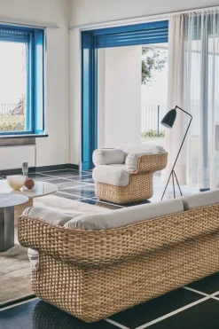 GUBI Basket 3-seater sofa, rattan - Lorkey 40