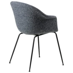 GUBI Bat chair, fully upholst., conic matt black, Around Boucle 023