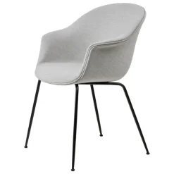 GUBI Bat chair, fully upholstered, conic matt black, Remix 3 123