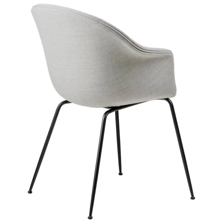 GUBI Bat chair, fully upholstered, conic matt black, Remix 3 123