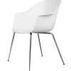 GUBI Bat chair, pure white - chrome base