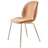 GUBI Beetle chair, antique brass - walnut - Belsuede Sp. 132