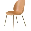GUBI Beetle chair, antique brass - amber brown