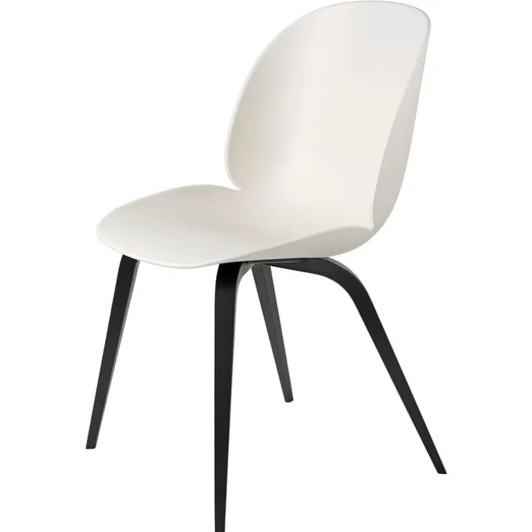 GUBI Beetle chair, black stained beech - alabaster white