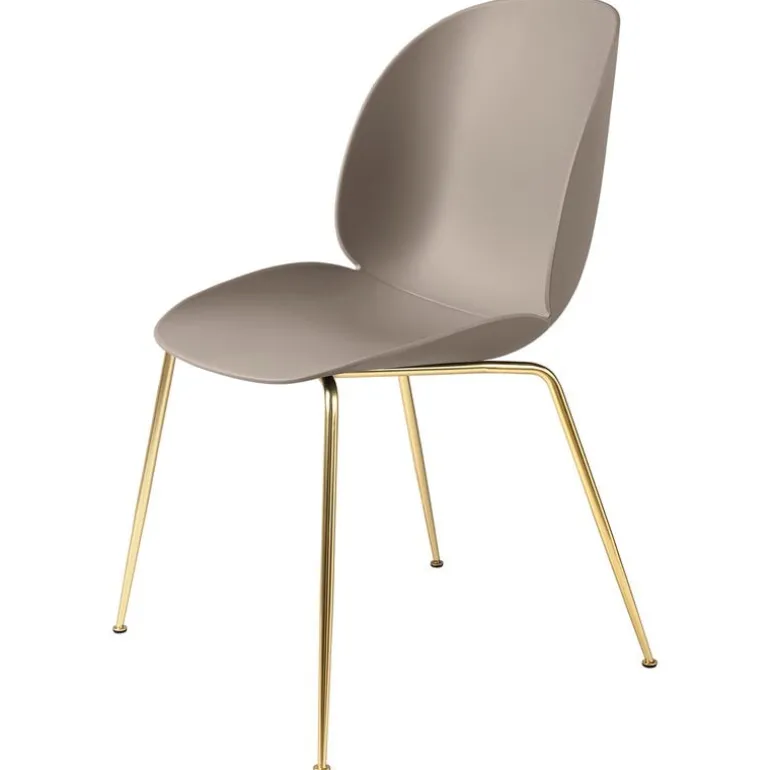 GUBI Beetle chair, brass semi matt - new beige