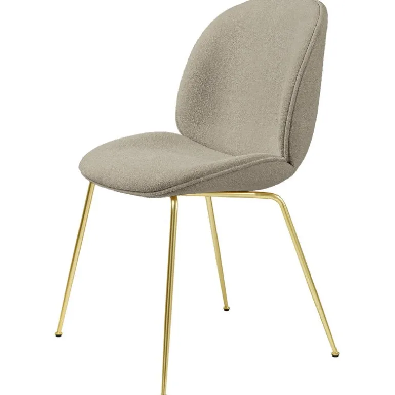 GUBI Beetle chair, brass semi matt - Light Boucle 08