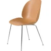 GUBI Beetle chair, chrome - amber brown