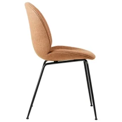 GUBI Beetle chair, full.upholst.,conic matt black, Around boucle 032