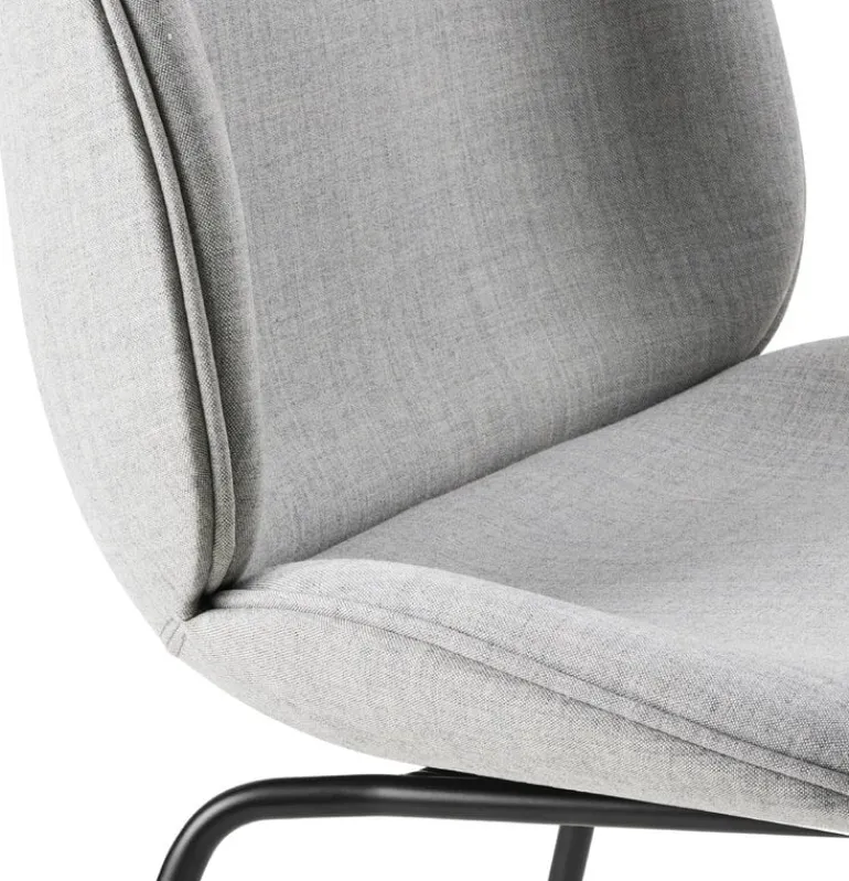 GUBI Beetle chair, fully upholstered, conic matt black, Remix 3 123