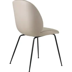 GUBI Beetle chair, matt black - beige - Light Boucle 008