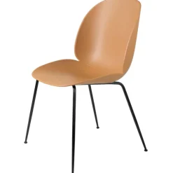 GUBI Beetle chair, matt black - amber brown