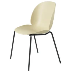 GUBI Beetle chair, stackable, matt black - pastel green
