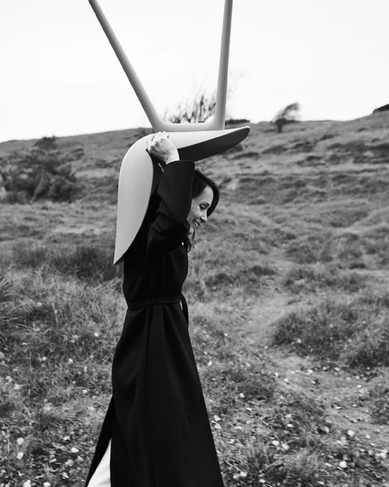 GUBI Beetle Outdoor dining chair, alabaster white