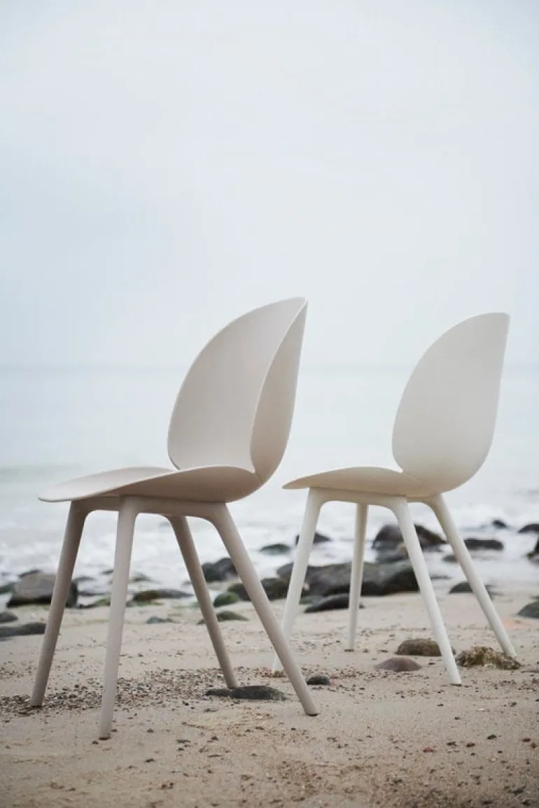 GUBI Beetle Outdoor dining chair, alabaster white