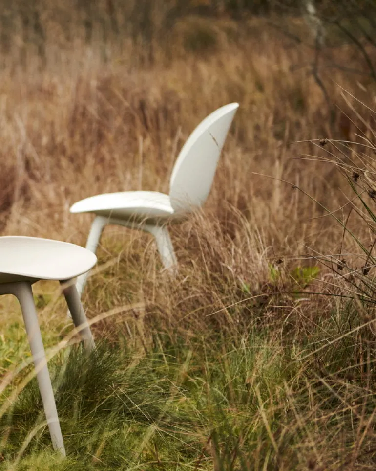 GUBI Beetle Outdoor dining chair, alabaster white