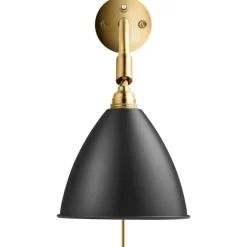 GUBI Bestlite BL7 wall lamp, brass - black semi matt